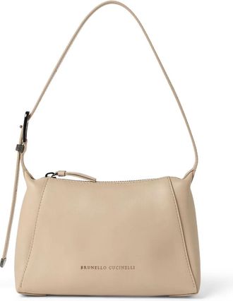 Brunello Cucinelli Borsa a spalla con logo - Toni neutri