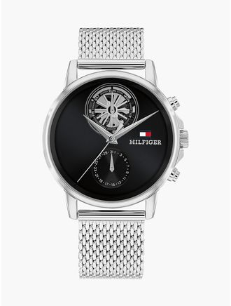 Tommy Hilfiger Mens 40MM Mesh Strap Dress Watch - Silver