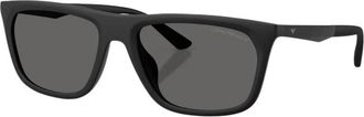 Emporio Armani Pillow Zonnebril - Heren - Zonnebrillen - Zwart - 57 MM - Accessoires
