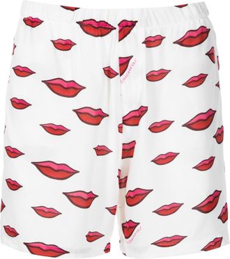 Amir Slama lips-print cotton shorts - men - Cotton - PP - Multicolour