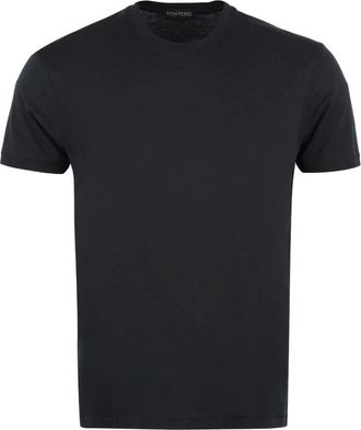 Tom Ford T-shirt met ronde hals van katoen - Heren - T-shirts - Zwart - S - Katoen - Tops
