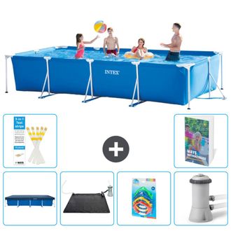 Intex Piscina Con Estructura Rectangular - 450x220x84 Cm - 7-piezas S37