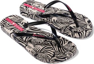 Ipanema Animal Print VI Flip Flop in Beige/Black/Pink at Nordstrom, Size 10