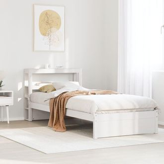 Berkfield Home Bed Frame with Headboard without Mattress White 75x190 cm Small Single