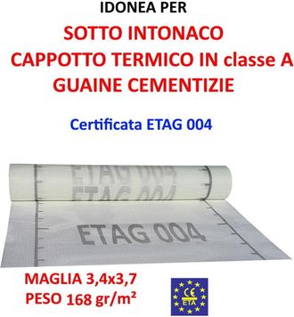 Sirius Rete in fibra di vetro intonaco Sirius vtx 168st 3,4x3,7mm peso 168gr/mq etag004