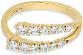 Bony Levy Kiera 18K Gold Diamond Crossover Ring in 18K Yellow Gold at Nordstrom, Size 6.5