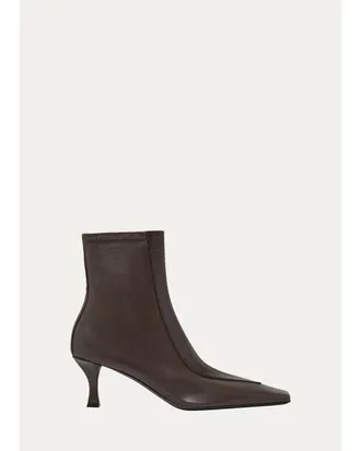 Proenza Schouler 60mm Trap Stretch Leather Ankle Boots