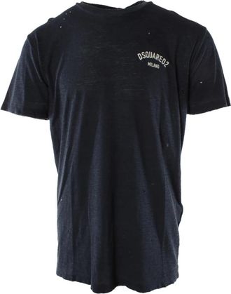 Dsquared2 Cool Fit Tee - Heren - T-shirts - Blauw - M - Katoen - Tops