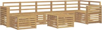 vidaXL Conjunto De Sof&aacute;s De Exterior 8 Uds. Blanco Vidaxl