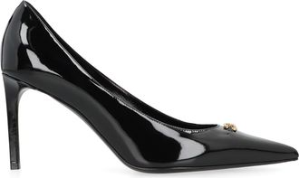 Celine Womens Lacquered Black Heels With Pointed Toe Leather Pumps High Heel Shoes