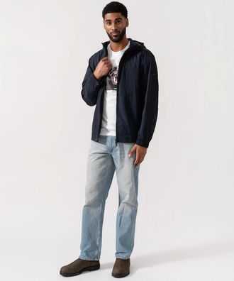 HUGO BOSS Mens BOSS Orange Orip Hooded Jacket - Dark Blue 404 - Navy - Size: 42/Regular