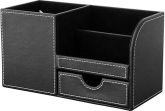 No Brand Organizador De Escritorio Multifuncional - 4 Compartimentos (negro)