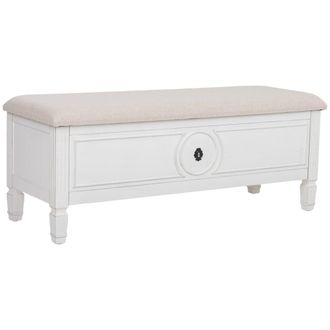 Wanderlust Deco Banco de madera blanco 120x43x48h cm