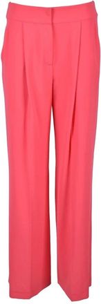 Patrizia Pepe Elegante Avondbroek - Dames - Wijde Broeken - Roze - XS - Polyester - Broeken