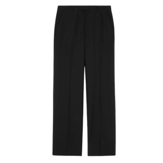 Gucci Straight Trousers, male, Black, Size: M Silk Twill Pant