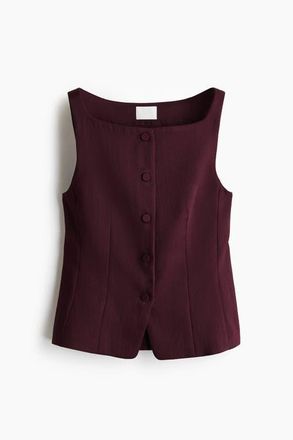 H&M Tailored Waistcoat in Plum Purple at Nordstrom, Size Xx-Large