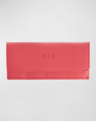 Royce Leather Monogrammed RFID Blocking Leather Clutch Wallet, Personalized