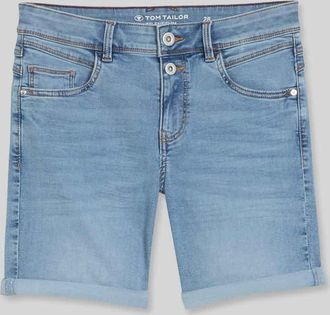 Tom Tailor Regular Fit Jeansshorts mit Knopf Detail in Hellblau, Gr&ouml;&szlig;e 25