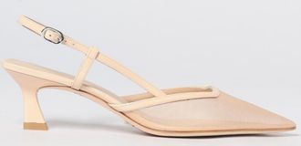 Stuart Weitzman D&eacute;collet&eacute; slingback in nylon a rete con tacco medio