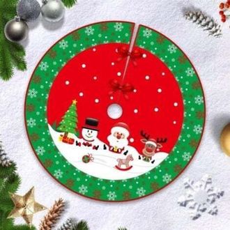 OEM Falda Para &Aacute;rbol De Navidad De 90 Cm, Cubierta Para La Base Del &Aacute;rbol De Navidad, Decoraci&oacute;n Para &Aacute;rbol De Navidad, Falda Para &Aacute;rbol De Navidad feliz 