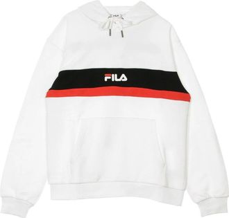 Fila Witte/Zwarte/Rode Hoodie voor Mannen - Heren - Hoodies - Wit - XL - Hoodies & sweatvesten