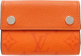 Louis Vuitton Taigarama Orange Leather Wallet (Tri-Fold) (Pre-Owned)