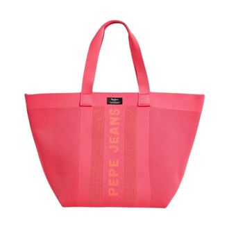 Pepe Jeans London Tote Bags, female, Red, Size: ONE SIZE Knit Winslow Shopper