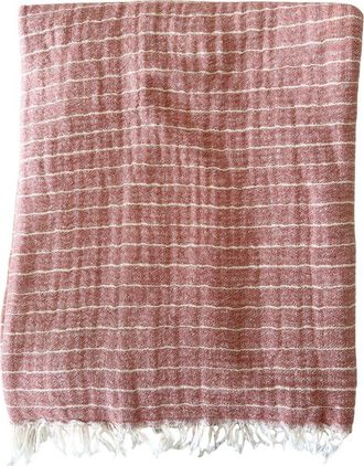Anaya with Love Desert Red Striped Turkish Cotton Crinkled Throw at Nordstrom
