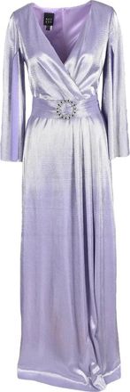 Access Fashion Maxi Dress with Zipper - Purple