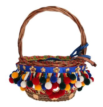 Dolce & Gabbana Vrouwen Multicolor Katoen Versierde Agnese Mand Draagtas