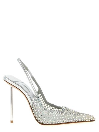 Le Silla Silver Polyester High Heel Womens Pumps