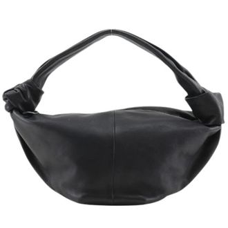 Bottega Veneta Pre-owned Shoulder Bags, female, Black, Size: ONE SIZE Pre-owned Mini Double Knot Calf Handbag