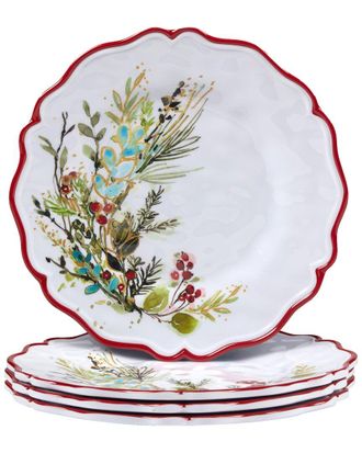 Certified International Christmas Gatherings Set Of 4 Salad Plates