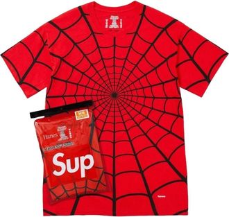 SUPREME x Hanes Spider-Man Tagless T-Shirt (2 Pack) Red SUP-SS26-190-RED