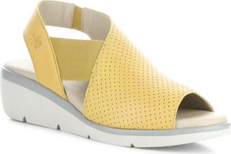 FLY London Nisi Platform Wedge Sandal in 001 Bumblebee Mousse at Nordstrom Rack, Size 10-10.5Us / 41Eu