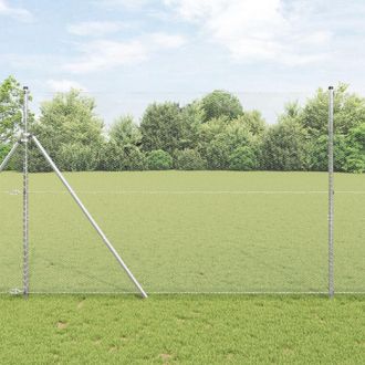 Berkfield Home Hexagon Fence 1.5x50 m Galvanised Steel in Silver