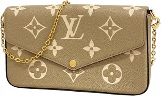 Louis Vuitton Cream Tourterelle Chain/Shoulder Wallet (Pre-Owned)