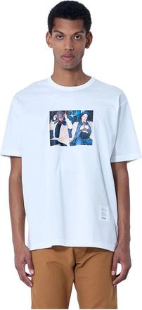 Junya Watanabe Photo Print T-Shirt - Heren - T-shirts - Wit - M - Katoen - Tops