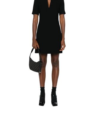 Barbara Bui Jewel Neck Mini Dress In Black
