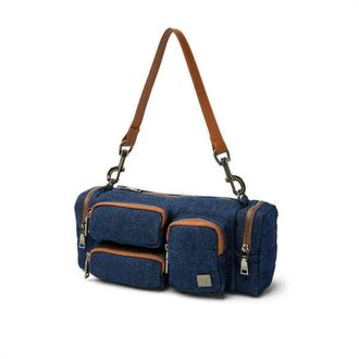 Think Royln Womens Cargo Handbag In Dark Denim