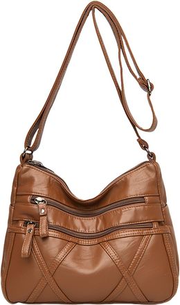 Generic Crossbody Bags For Women Soft Leather Purses And Handbags Ladies Large Capacity Multi Pocket Shoulder Bag For Female Mothers Day Bag for Man (BW2, One