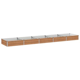 vidaXL Cama De Jard&iacute;n Elevada Madera Marr&oacute;n 400 X 80 X 24 Cm Vidaxl