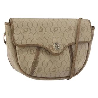 Dior Pre-owned Vintage Schoudertas - Dames - Pre-owned - Beige - Maat: ONE Size Leer