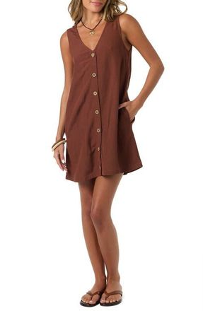 O'Neill Sanders Button-Up Minidress in Coconut Brown at Nordstrom, Size Small