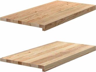 vidaXL Vidaxl - Alféizares de ventana 2 uds madera maciza roble sin tratar