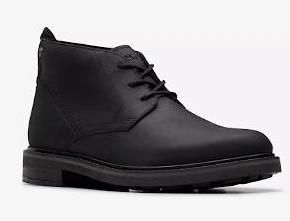 Clarks Mens Clarks Newford Mid black leather - Size: 12