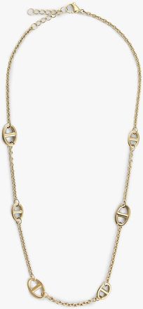 Tommy Hilfiger Womens Gold-Plated Slim Mariner-Link Necklace - Yellow