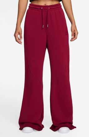 Nike Jordan Sportswear Wide Leg Cotton Sweatpants in Team Red/Dark Team Red at Nordstrom, Size Xx-Large