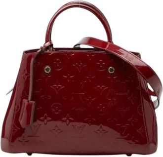Louis Vuitton Pre-owned Montaigne BB Handtas - Dames - Vintage Handtas - Rood - ONE Size - Leer - Vintage