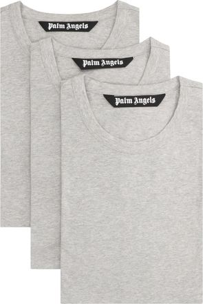 Palm Angels Light Grey Pack Of 3 Solid T-Shirt